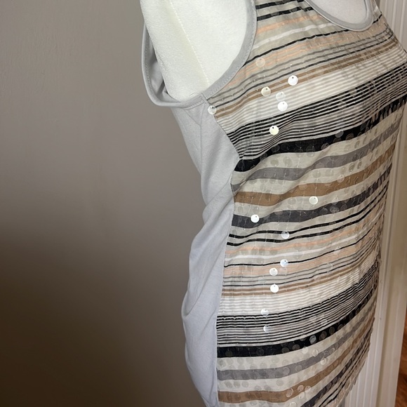 Neutral Sequined Tank Top - Picture 2 of 4